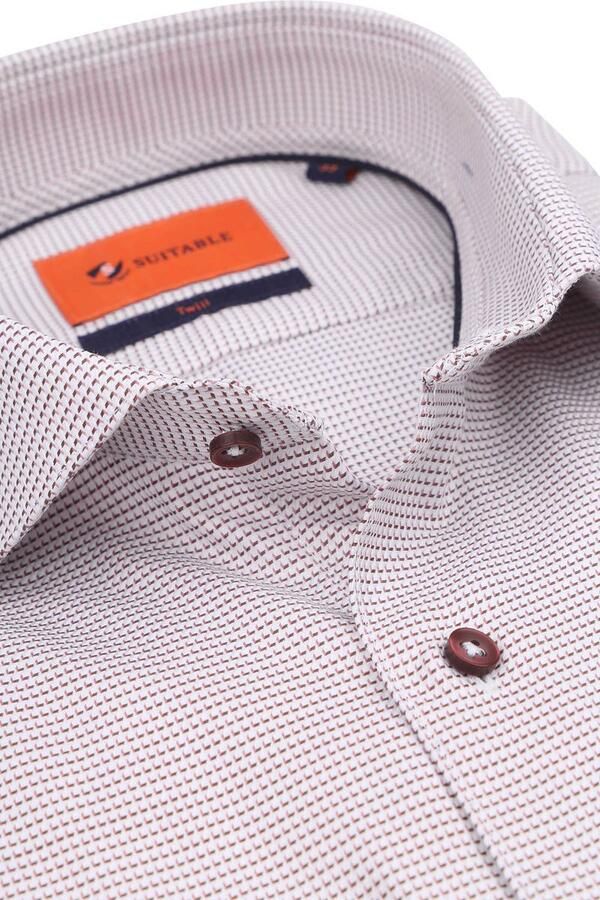 Suitable Overhemd Lange Mouw Overhemd Print Rood Hook - Foto 4