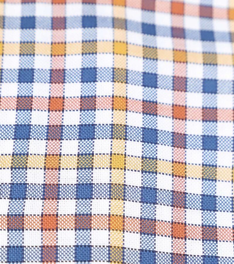 Suitable Overhemd Lange Mouw Overhemd Rood Gele Ruiten