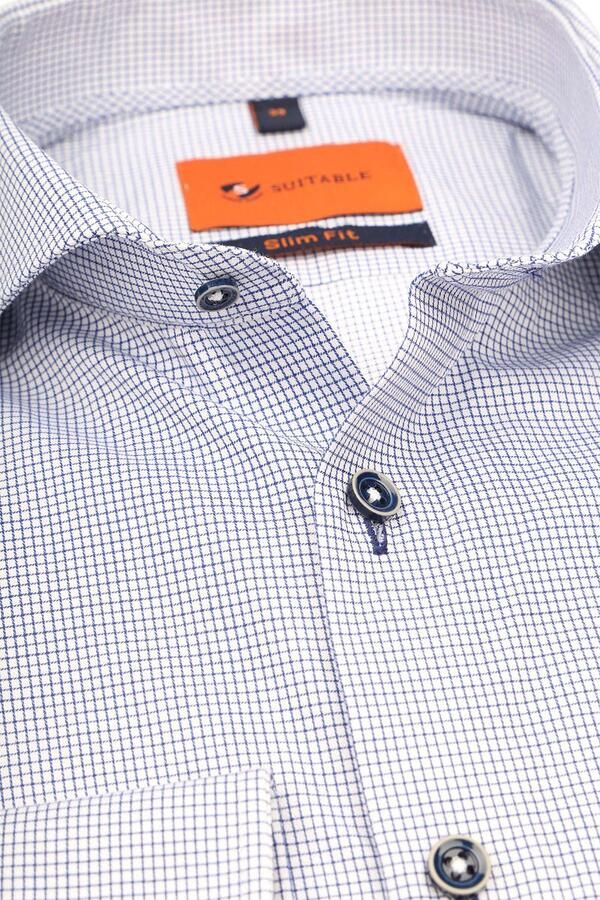 Suitable Overhemd Ruiten Navy - Foto 3