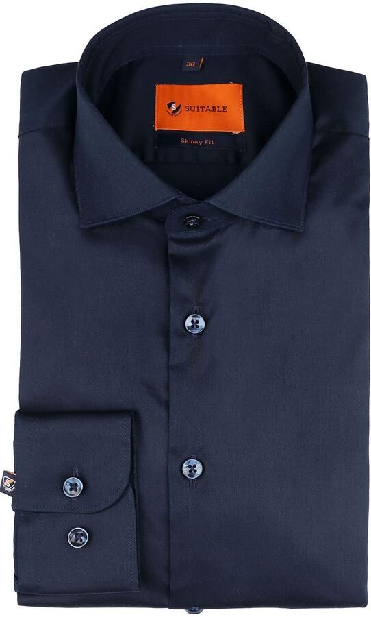 Suitable Overhemd Skinny Fit Navy 241-1