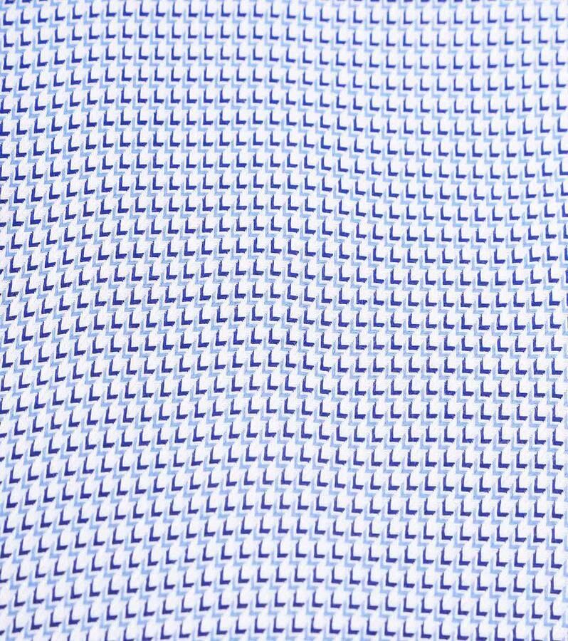 Suitable Overhemd Twill Print Blauw - Foto 2