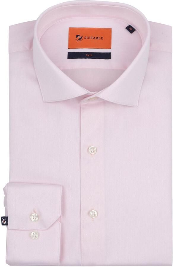 Suitable Overhemd Twill Roze