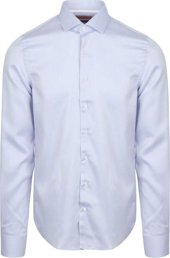 Suitable Overhemd Twill Sleeve 7 Lichtblauw - Foto 4