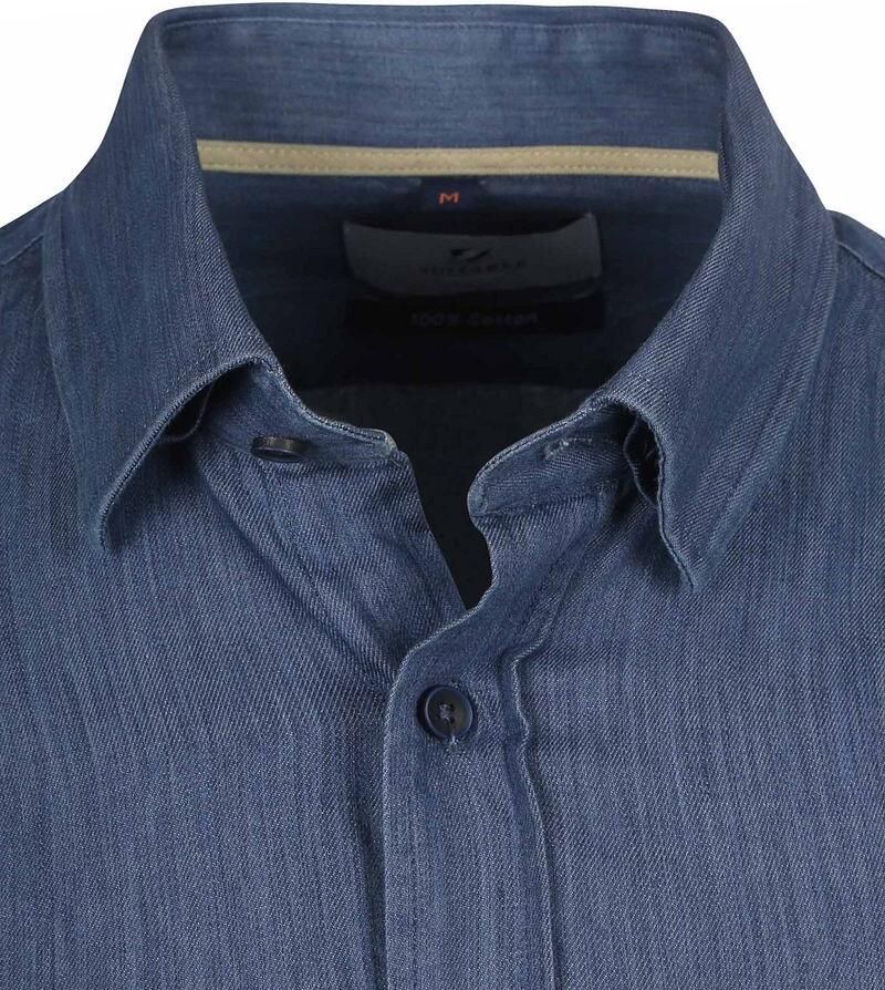 Suitable Overhemd Washed Donkerblauw - Foto 3