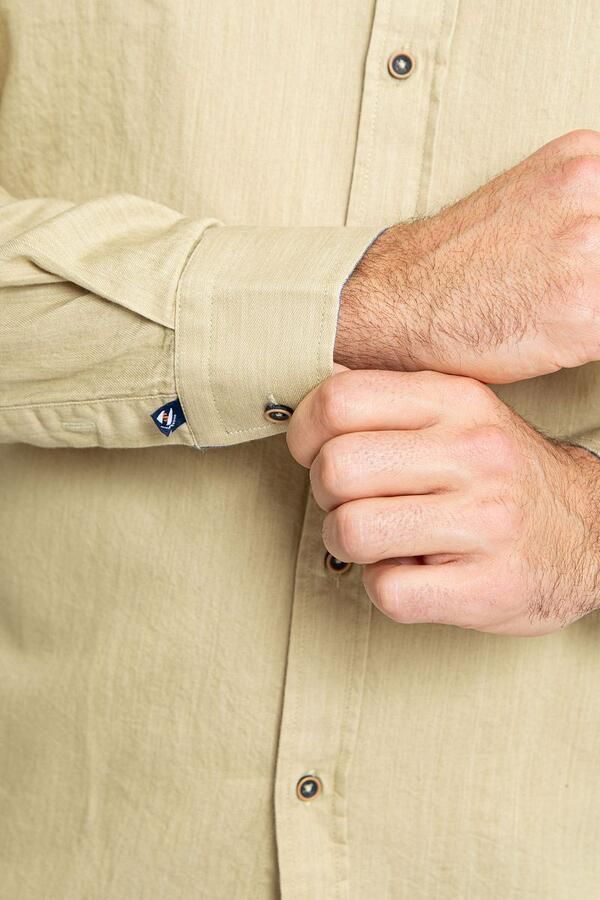Suitable Overhemd Washed Sand - Foto 4