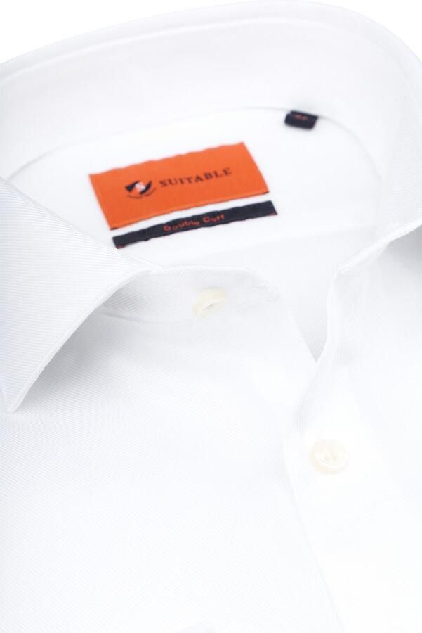 Suitable Overhemd White Twill Dubbelmanchet - Foto 3