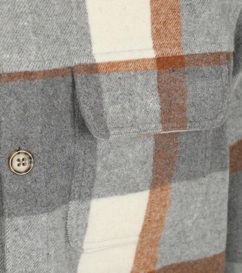 Suitable Sweater Overshirt August Wool Blend Grijs - Foto 3