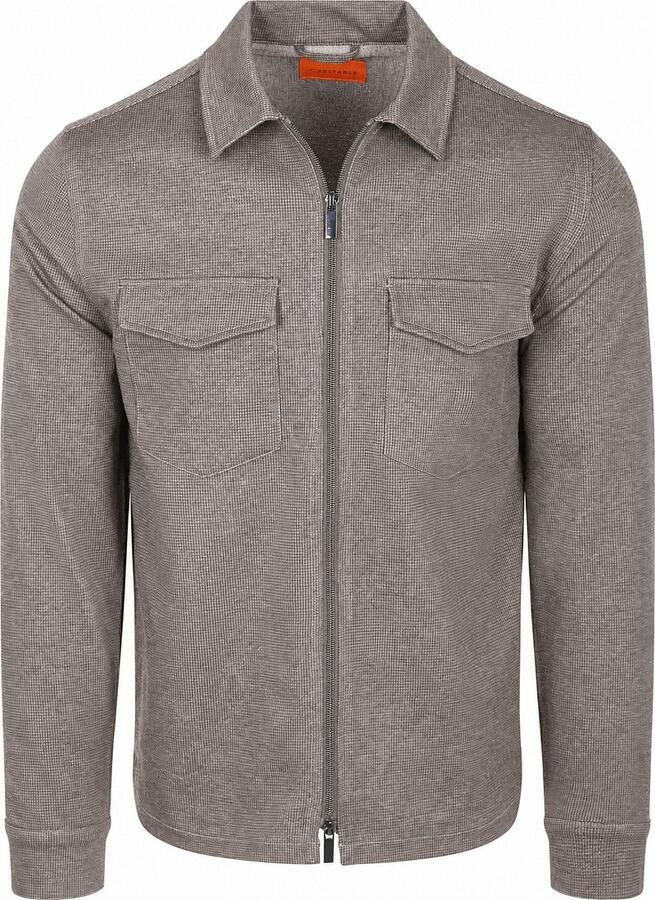 Suitable Overshirt Billy Houndstooth Tabacco