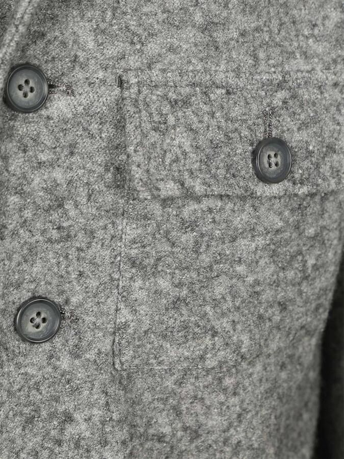 Suitable Overshirt Boiled Wool Blend Grijs - Foto 4