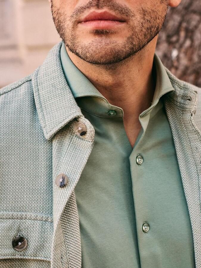 Suitable Overshirt Structure Groen