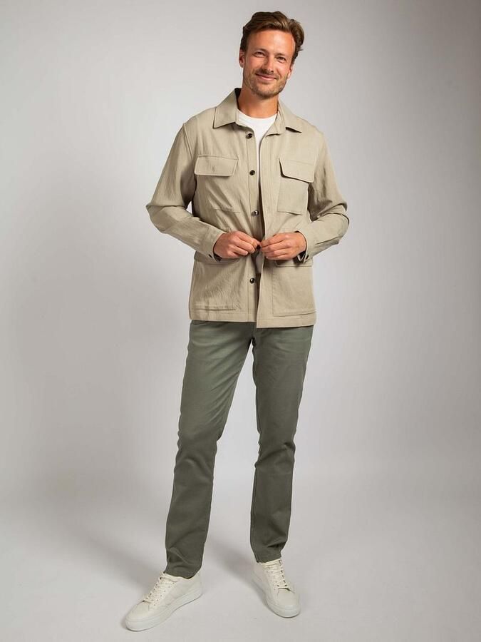 Suitable Sweater Overshirt Tencel Greige - Foto 4