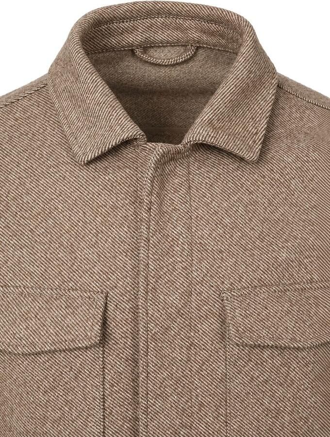 Suitable Overshirt Twill Beige - Foto 3