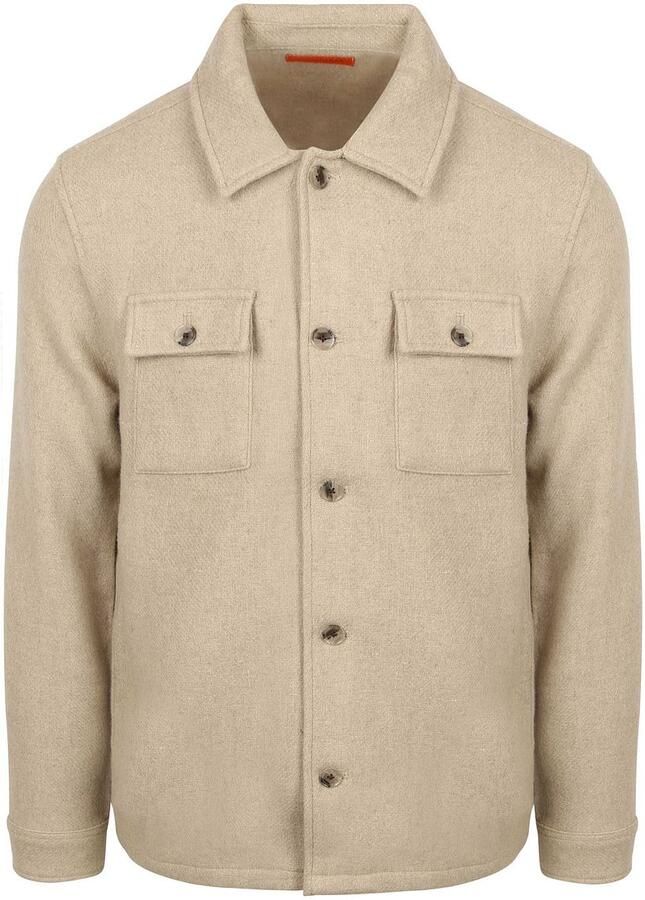 Suitable Mantel Overshirt Wool Blend Beige