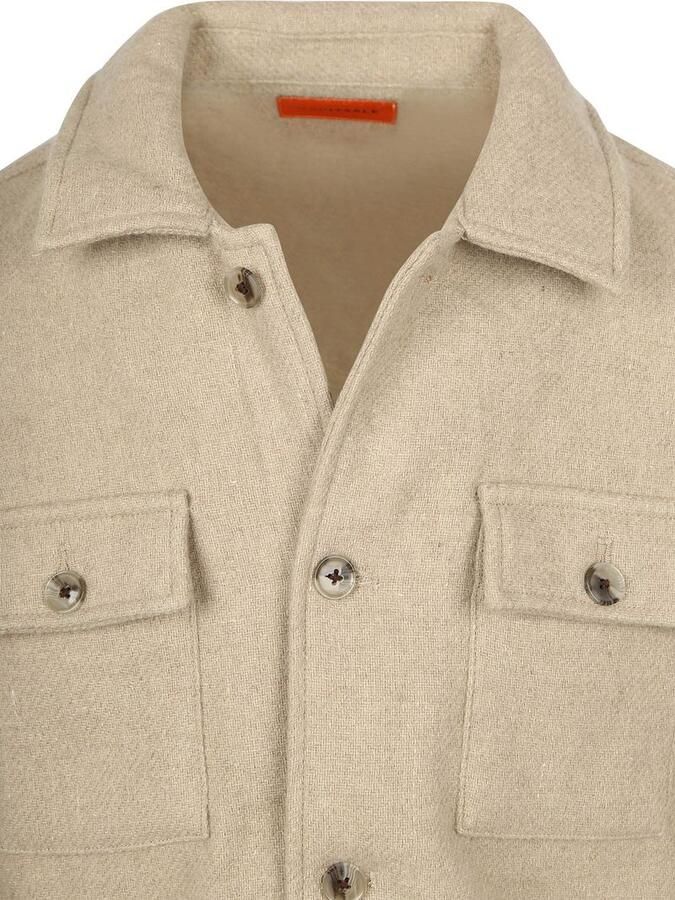 Suitable Mantel Overshirt Wool Blend Beige - Foto 2