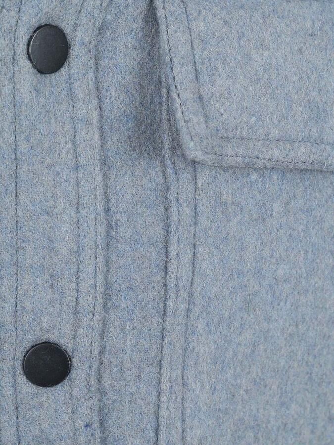 Suitable Overshirt Wool Blend Blauw - Foto 3