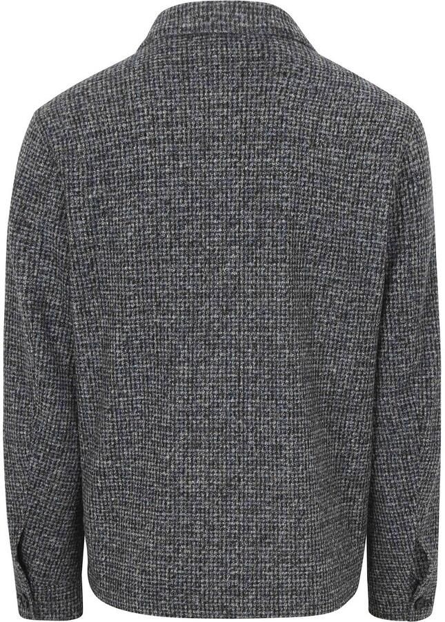 Suitable Overshirt Wool Blend Grijs Blauw - Foto 4