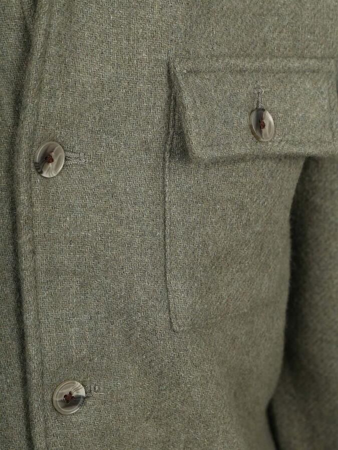 Suitable Overshirt Wool Blend Groen - Foto 3