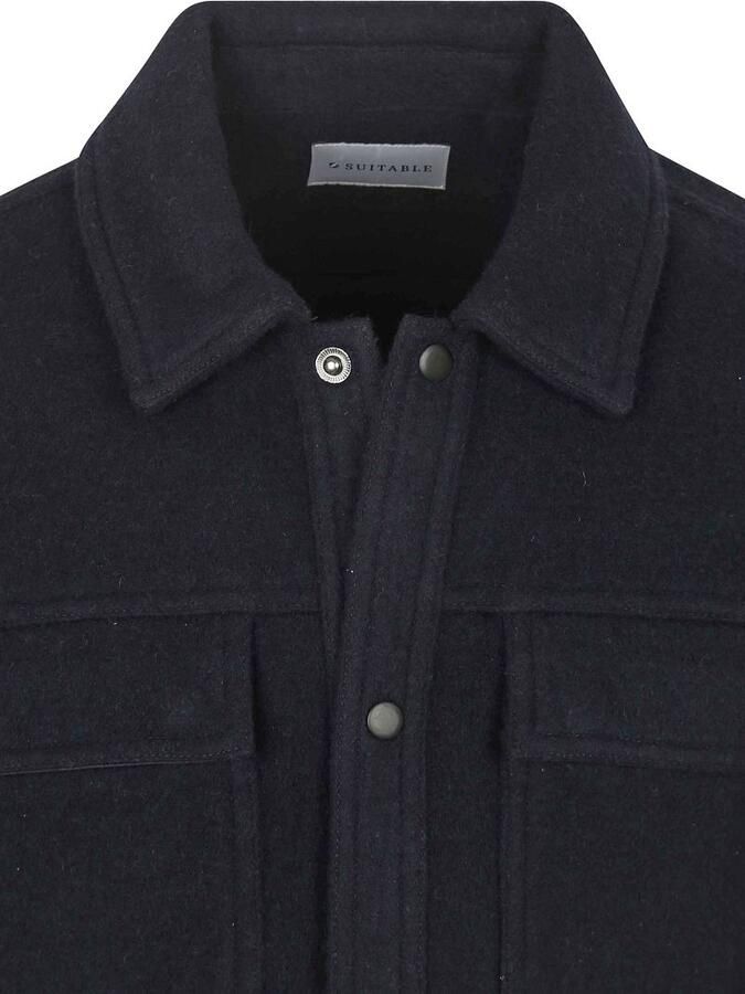 Suitable Overshirt Wool Blend Navy - Foto 3