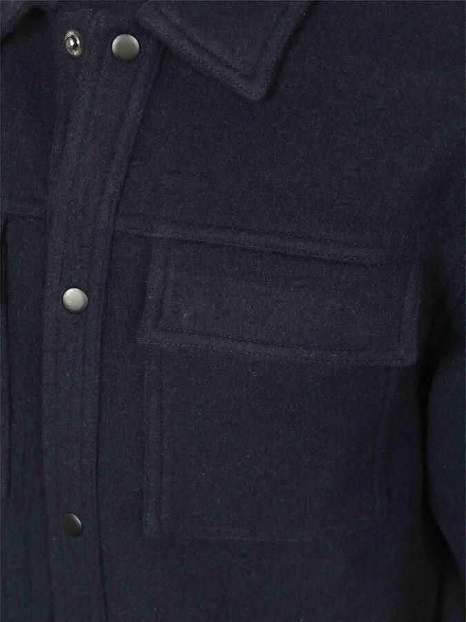 Suitable Overshirt Wool Blend Navy - Foto 4