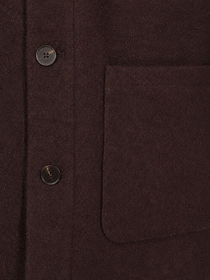 Suitable Sweater Overshirt Wool Bouclé Bruin - Foto 4