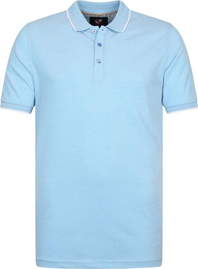 Suitable T-shirt Oxford Polo Lichtblauw