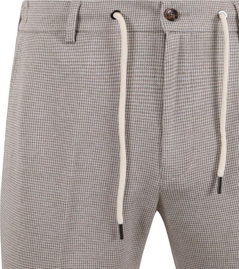 Suitable Broek Pantalon Jersey Pied De Poule Beige - Foto 2