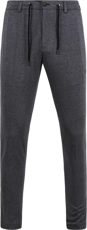 Suitable Broek Pantalon Jersey Pied De Poule Navy - Foto 4