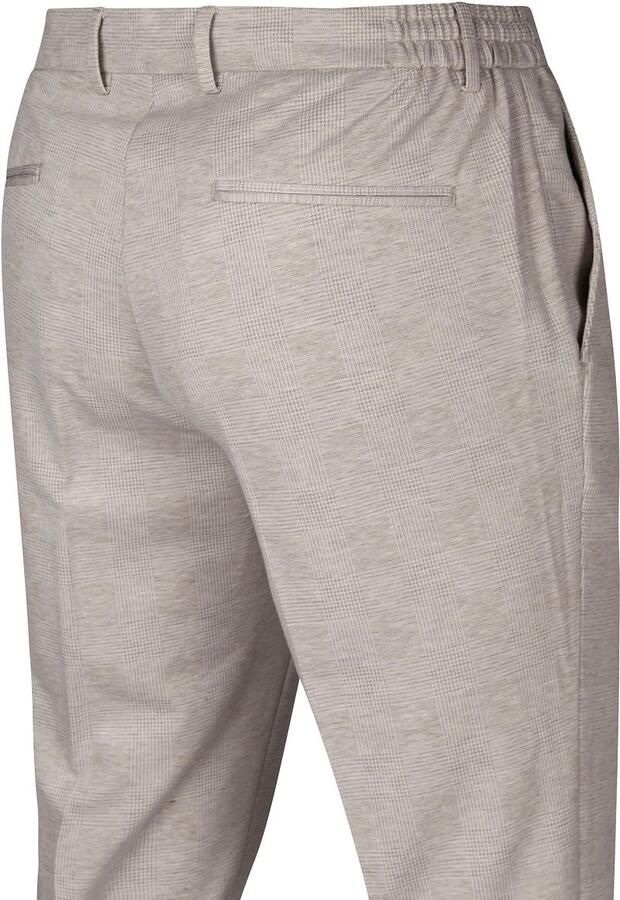 Suitable Pantalon Jersey Zandkleur Ruit - Foto 3