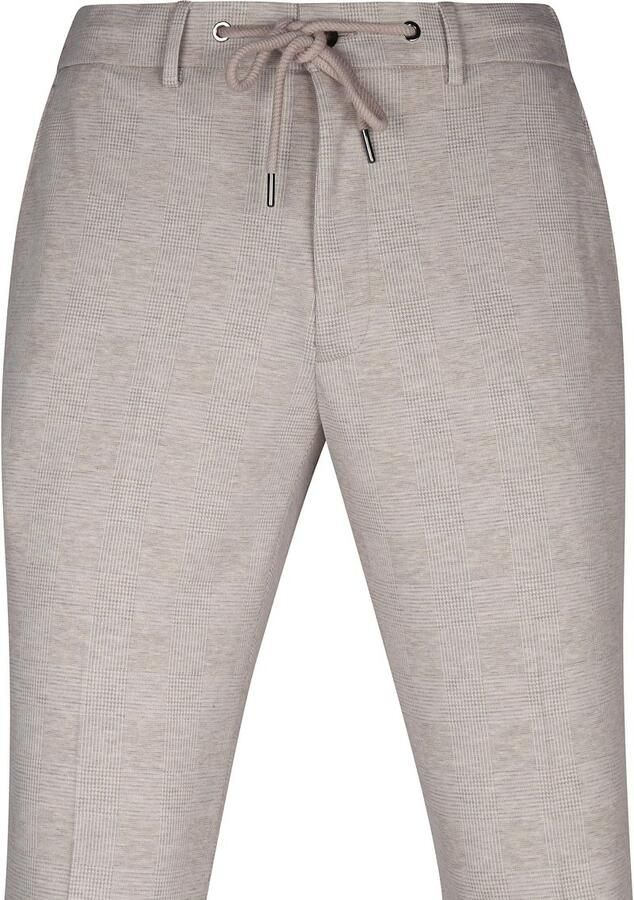 Suitable Pantalon Jersey Zandkleur Ruit - Foto 2