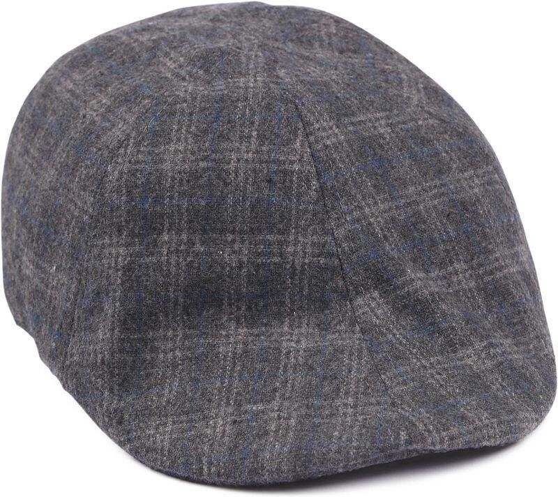 Suitable Pet Peaky Cap Geweven Ruit Grijs