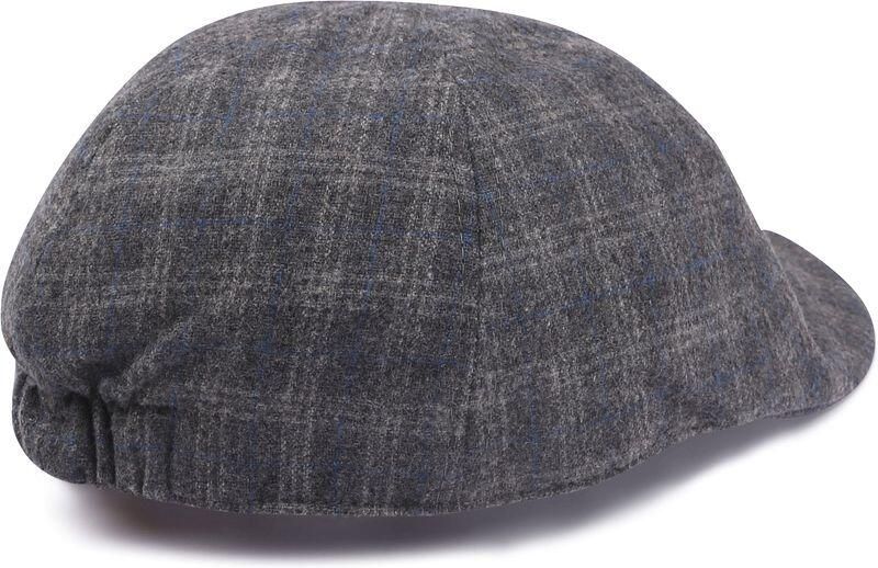 Suitable Pet Peaky Cap Geweven Ruit Grijs - Foto 3