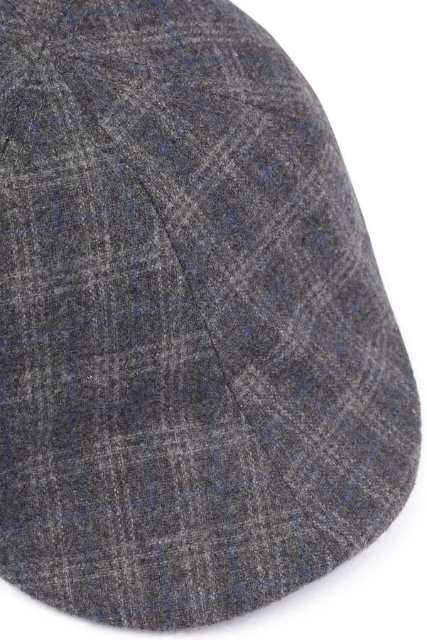 Suitable Pet Peaky Cap Geweven Ruit Grijs - Foto 2