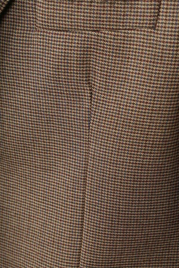 Suitable Blazer Pied De Poule Colbert Wol Bruin