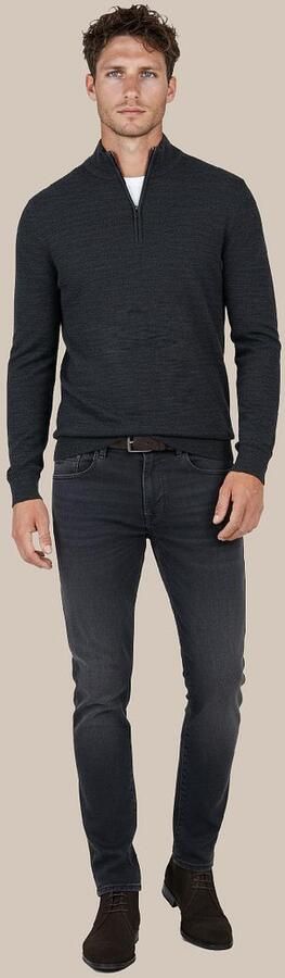 Suitable Pine Knit Half Zip Trui Navy - Foto 4
