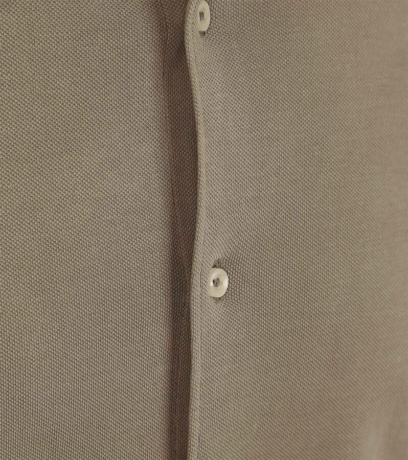 Suitable Piqué Overhemd Taupe - Foto 3