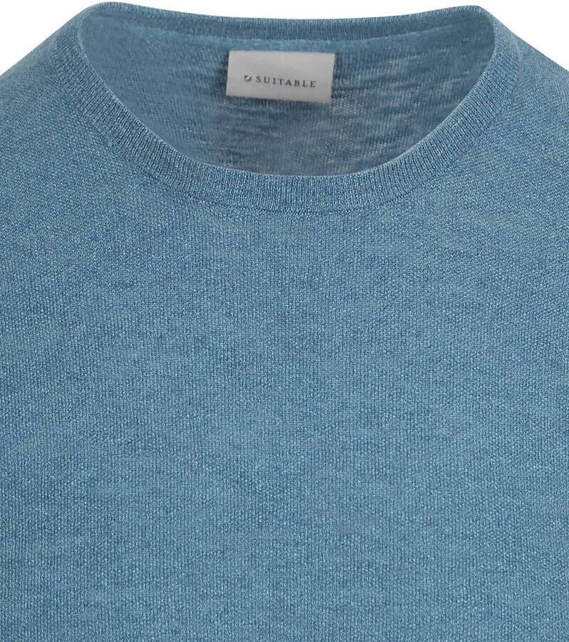 Suitable T-shirt Piqué T-shirt Linnen Blauw - Foto 2
