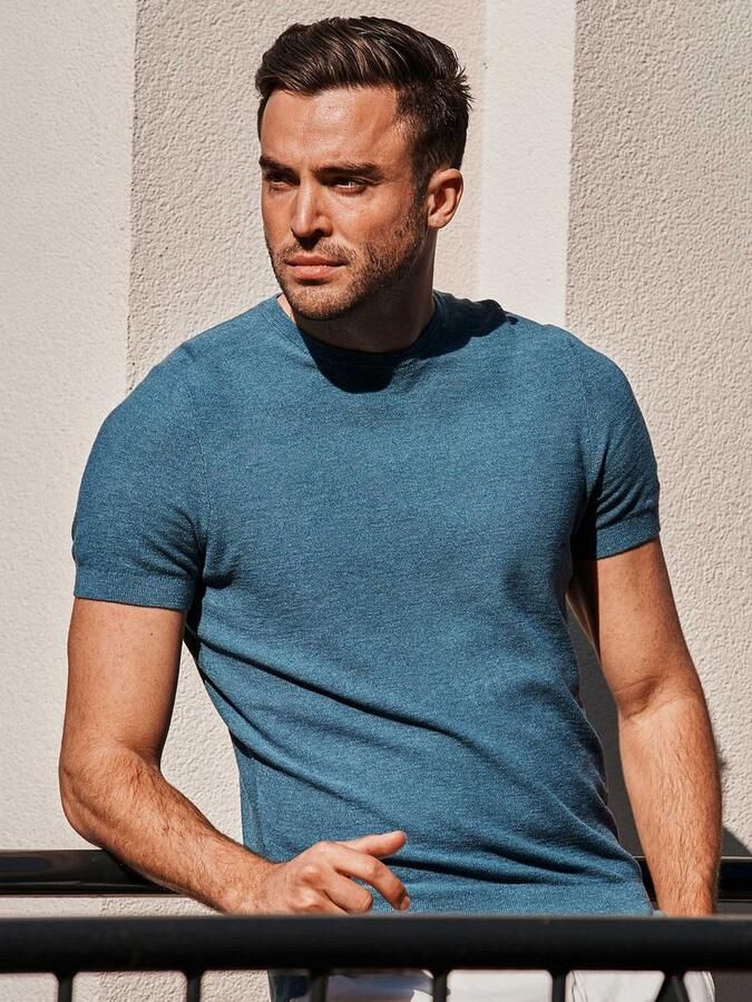 Suitable T-shirt Piqué T-shirt Linnen Blauw - Foto 4