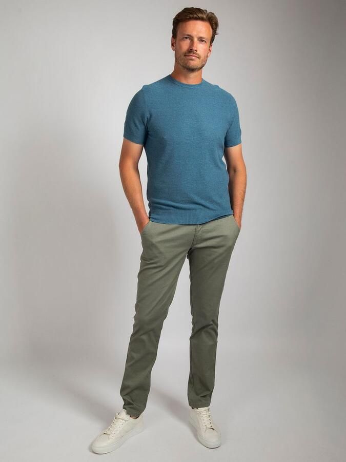 Suitable T-shirt Piqué T-shirt Linnen Blauw - Foto 4