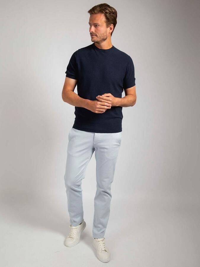 Suitable T-shirt Piqué T-shirt Linnen Navy - Foto 3