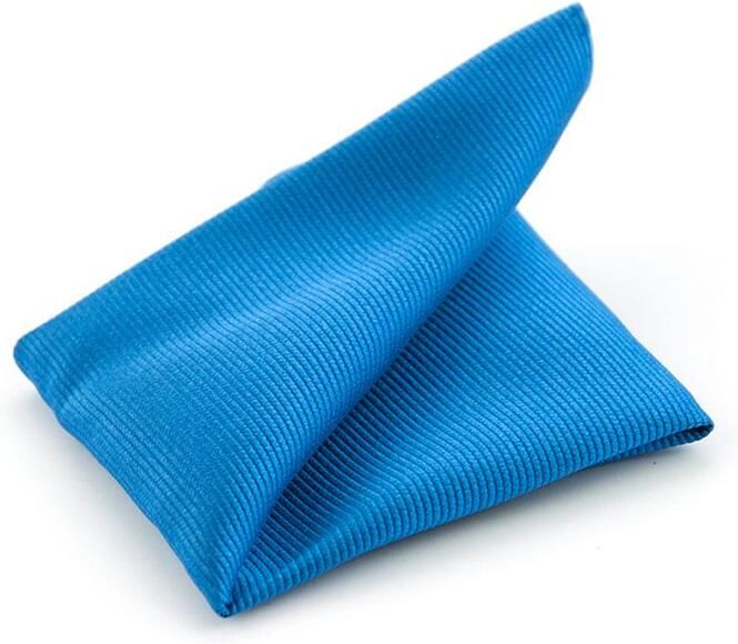 Suitable Pochet Zijde Oceaan Blauw F32