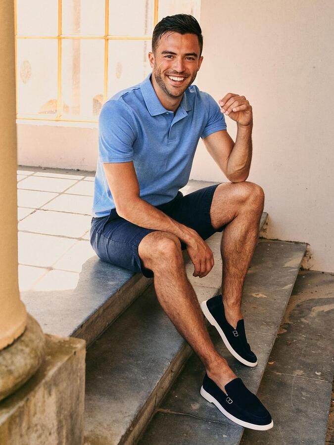 Suitable Polo MEL Pique Mid Blue - Foto 2