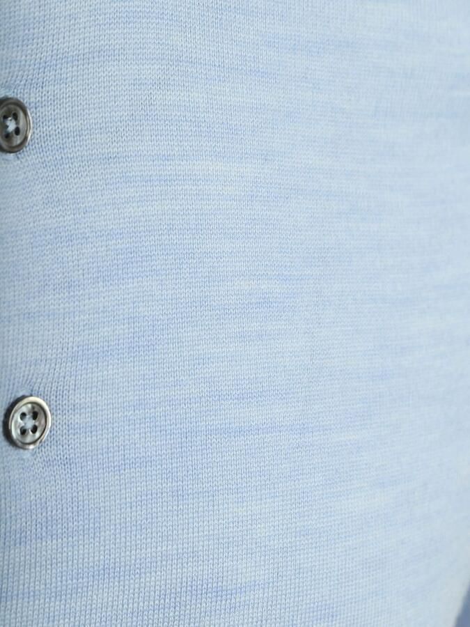 Suitable Polo Merinowol Lichtblauw - Foto 3