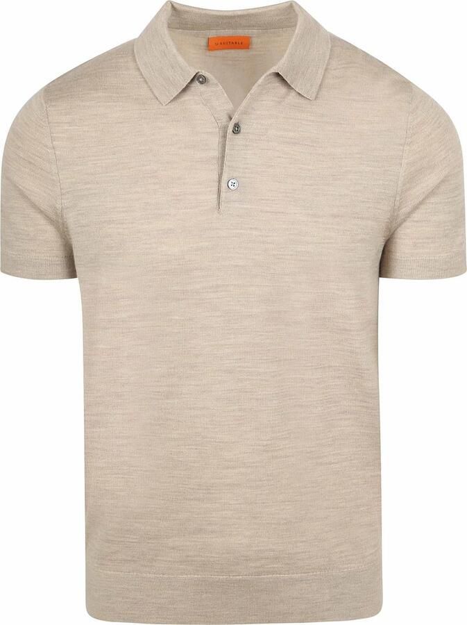 Suitable Polo Rishi Merinowol Beige
