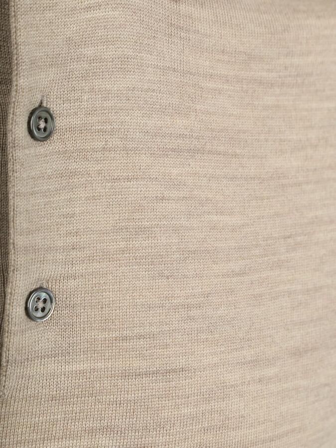 Suitable Polo Rishi Merinowol Beige - Foto 5