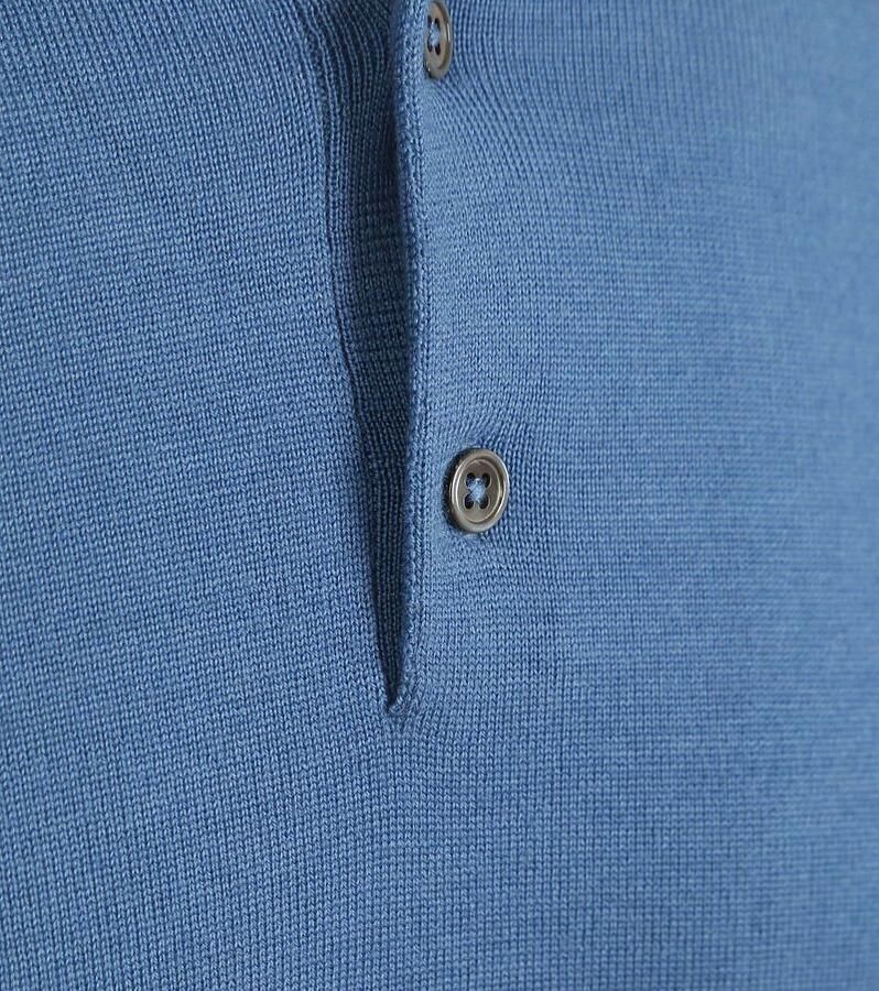 Suitable Polo Rishi Merinowol Blauw - Foto 3
