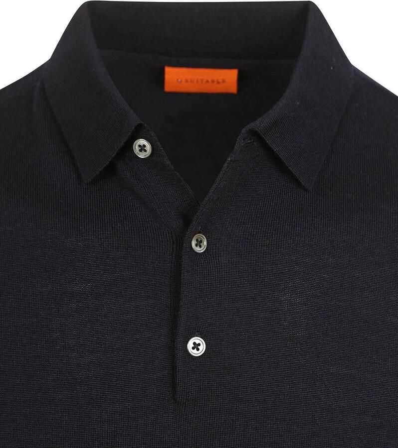 Suitable Polo Rishi Merinowol Navy - Foto 2