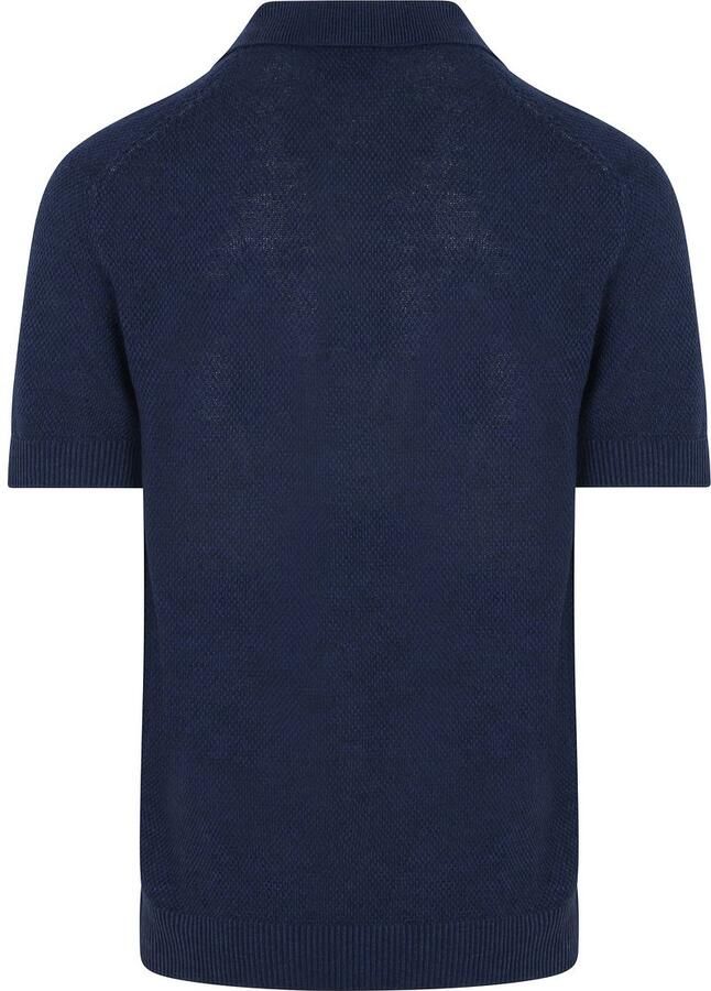 Suitable Polo Riva Bean Linen Cotton Navy - Foto 3