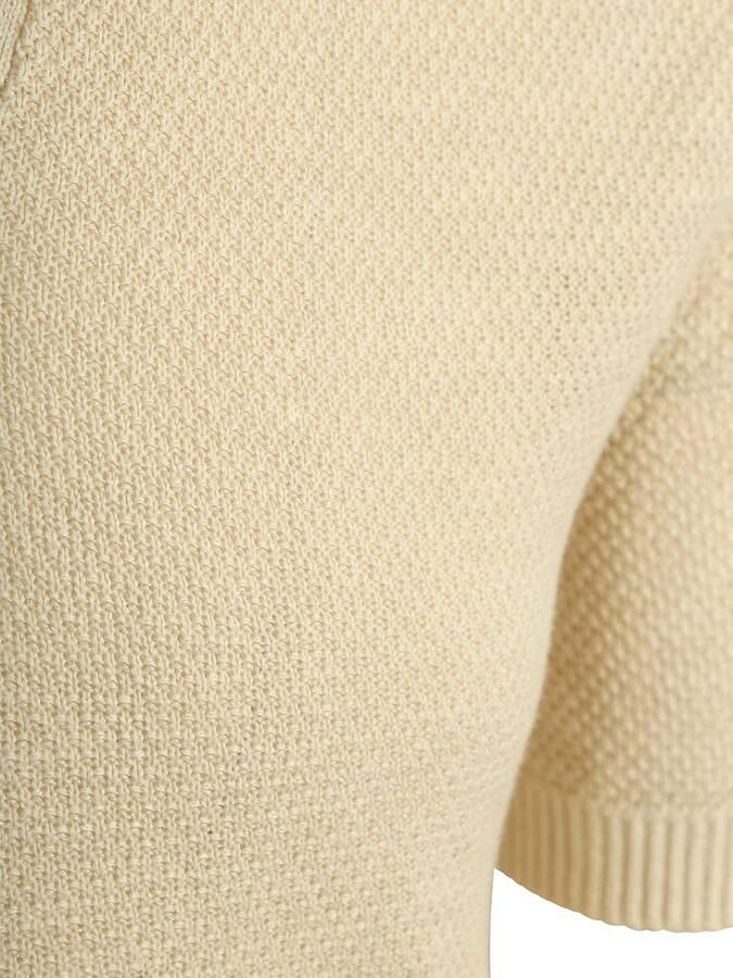 Suitable T-shirt Polo Riva Bean Linen Cotton Sand - Foto 5
