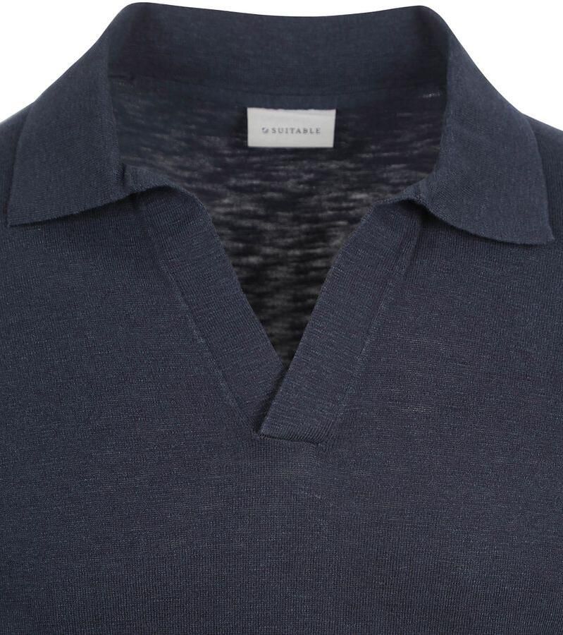 Suitable Polo Riva Linnen Navy - Foto 2