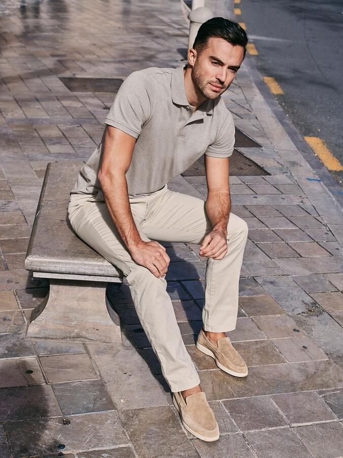Suitable Poloshirt MEL Pique Sand - Foto 2